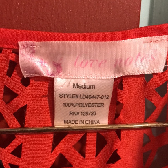 Red/Orange Cut Out Dress Size Medium - Picture 7 of 12